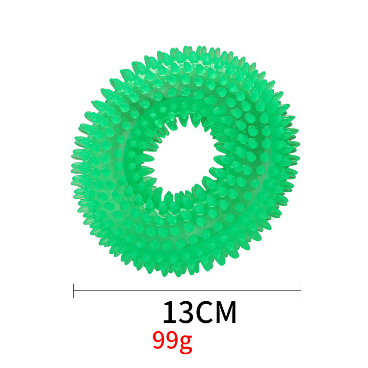 Wholesale High Quality TPR Teething Resistance and Bite Resistance Training Thorn Ring Dog Pet Toys