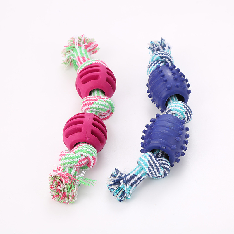 Pet Toy Source Manufacturer Dog Chewing Rope Molar Teeth Resistant Rope Knot Ball Toy