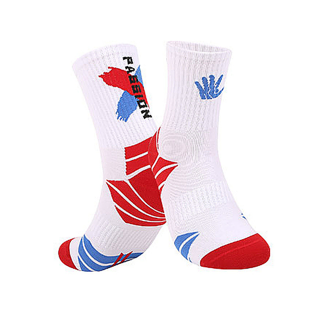 Youth Soccer Team Club Breathable Promotional Custom Printing Cotton Socks Anti-slip Crew Socks