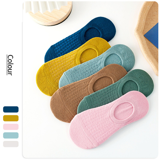 Quick Dry Cotton Sock Pank Designer Logo Short Stockings Soild Stocking