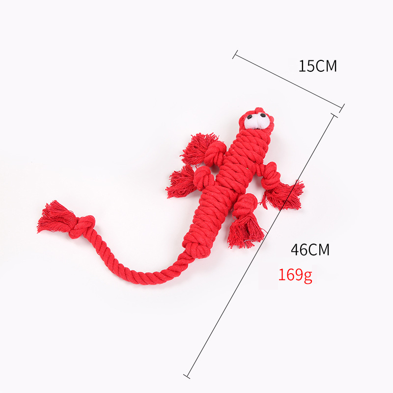 High Quality Teeth Cleaning Bite Resistant Molar Chew Cotton Rope Knitted Lobster Pet Dog Toy