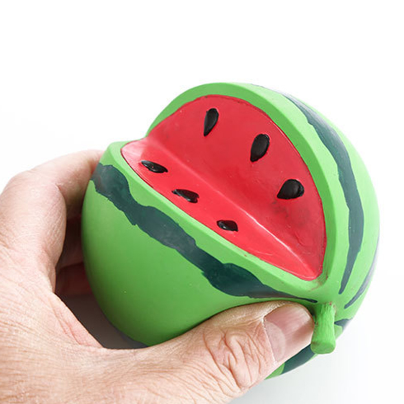 Durable Stuffed Safe Pet Chew Toys Fruit Styling Cute Chewer Squeaky Toy