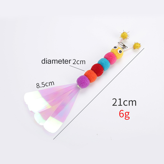 Interactive Cat Toy China Replacement Head Detachable Feather Spike in Variety of Styles Soft and Fun for Your Feline Friend