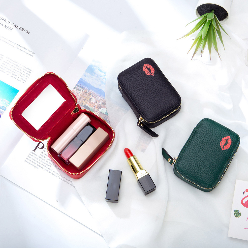 Wholesale Fashion Coin Purse for Women Headset Bag Portable Leather Cosmetic Mini Lipstick Makeup Bag