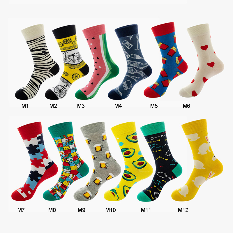 Athletic Street Fashion Cartoon Sweet Colorful Promotional Gifts Custom Cotton Running Socks Unisex