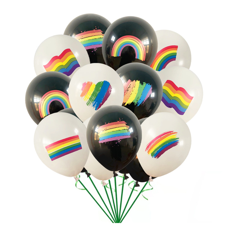 High Quality Outdoor LGBT rainbow Custom Printed Promotional Items Balloon for Party