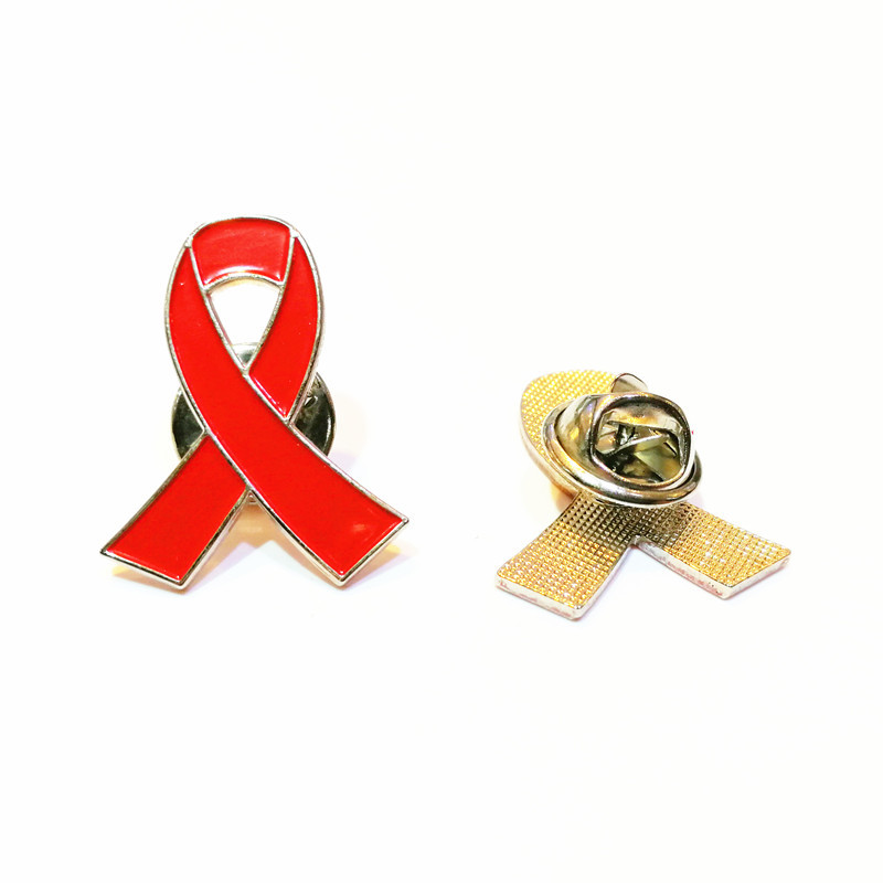 Wholesale Nonprofit Cancer Awareness Metal Ribbon Promotional Customizable Lapel Pin