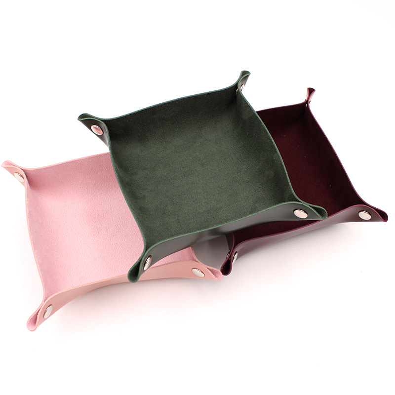 PU Leather Storage Promotional Business Gifts Office Organizer Trays