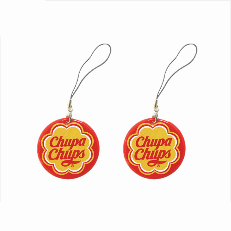 Fashion Promotional Funny PVC Custom LOGO Reflective Key Chain Charm