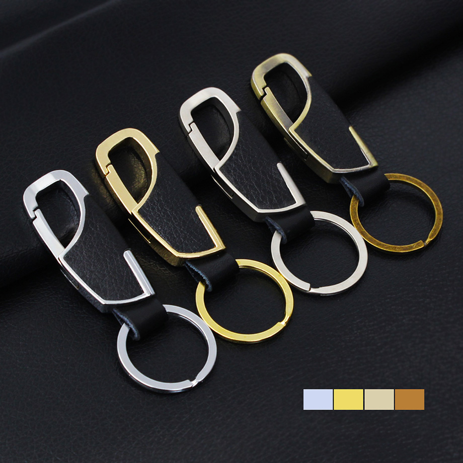 Luxury Business Promotional Trendy Custom Metal Bottle Opener Leather Keychain for Gifts