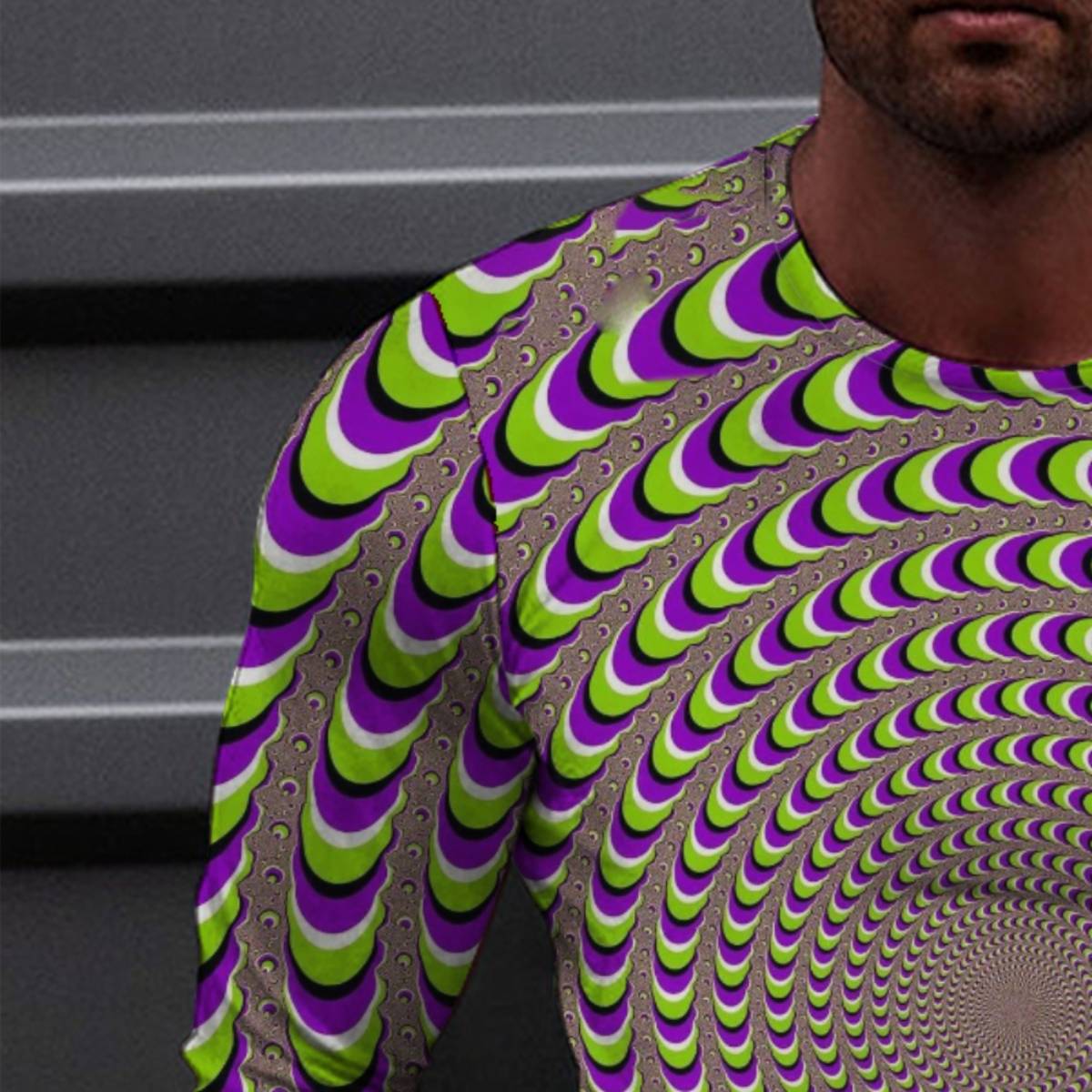 Fitspi 3D Shirts for Men Print Tees Funny T Shirt Streetwear Tshirt Long Sleeve Fashion With Designs