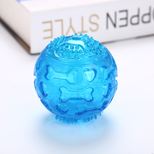 Squeaky Balls TPR Toys for Dogs Bright Colors Bite Resistant Teething Dog Ball Chew Toys Pet Supplies