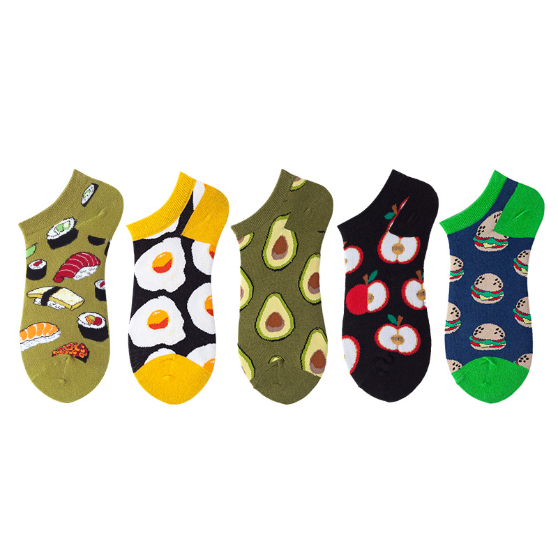 Breathable Cotton Ankle Fancy Socks Custom Low Cut Ankle Socks With logo Invisible Socks