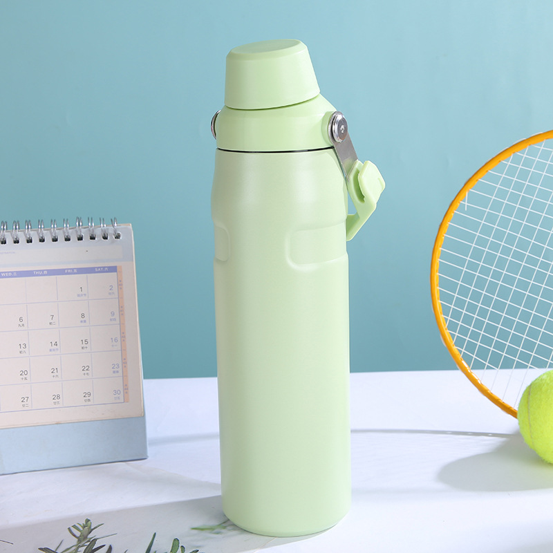 Custom New Cross-border Large Capacity 304 Stainless Steel Slanted-spout Car Portable Sports Insulated Bottle