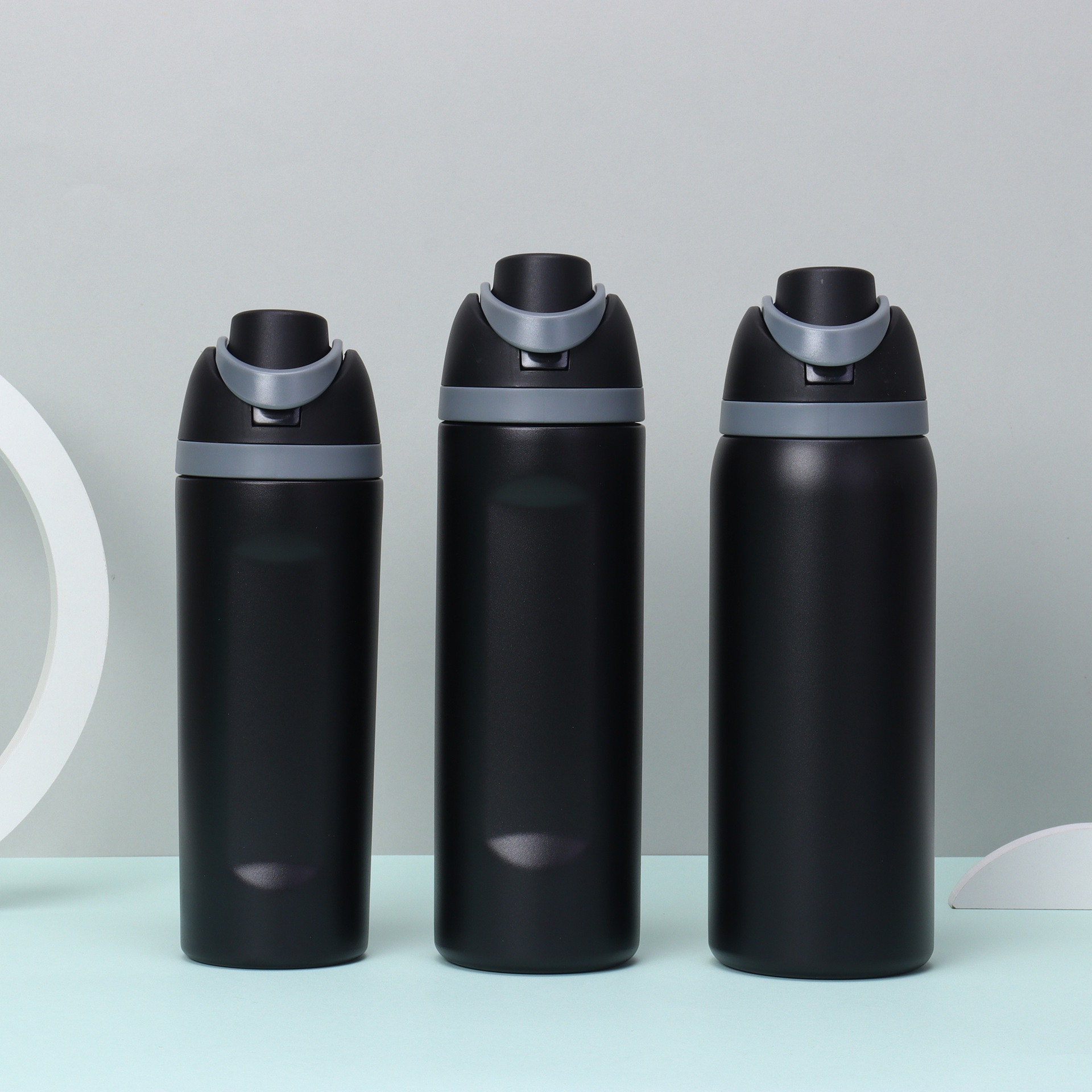 Cross Border 304 Stainless Steel Sports Thermos with Dual Drink Lid and Top Carrying Handle