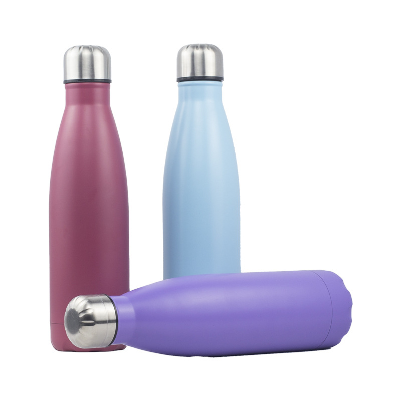 Colorful Camping Gradient Gym Promotional Gifts Custom Stainless Steel Water Bottle with Hanger