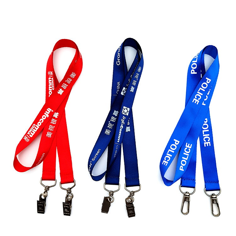 Colorful Custom Pattern Card Holder Buckle Ribbon Promotional Lanyards Neck Strap