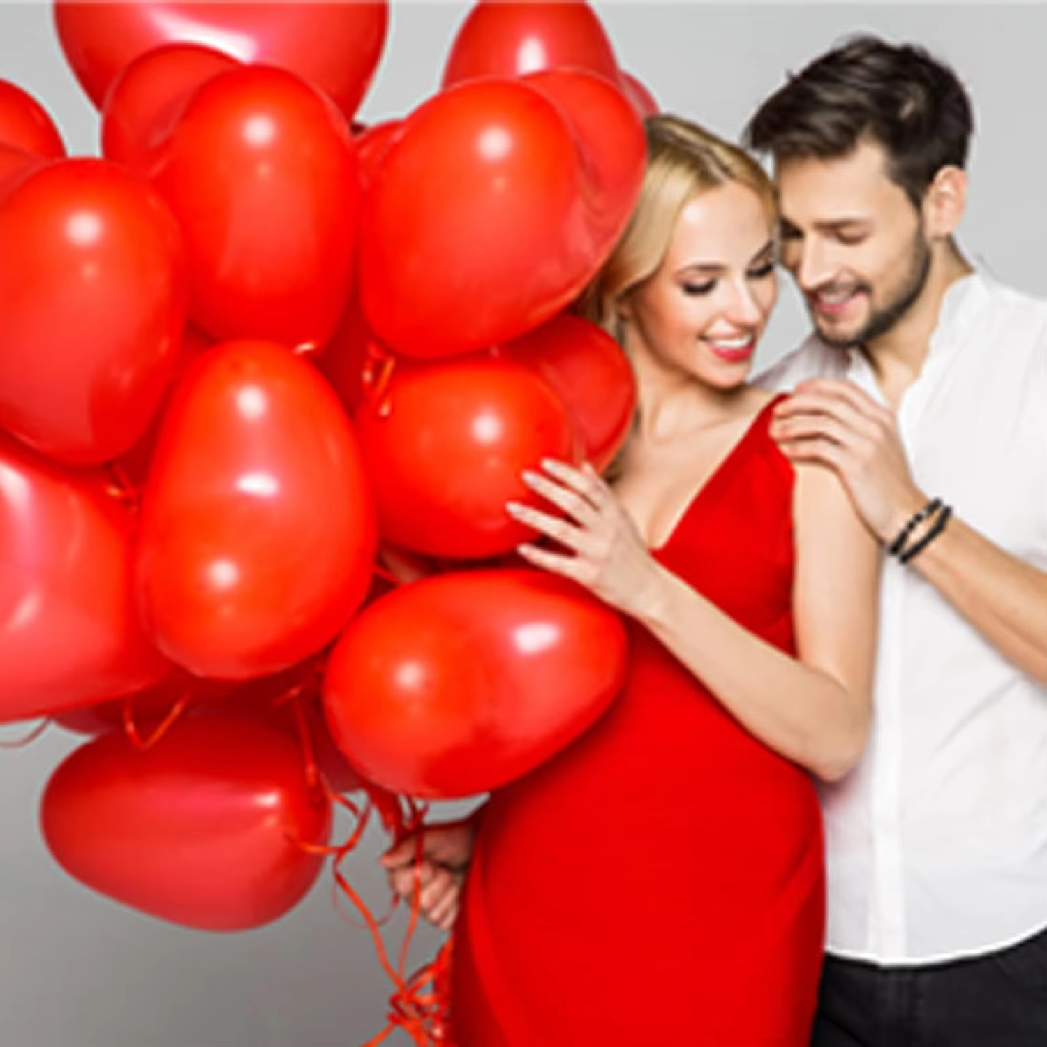 Valentines Heart Shape Promotional Custom Foil Balloon Garlands Background