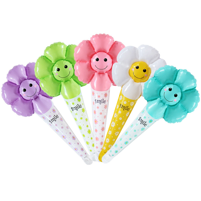 Flower Cartoon Promotional Kids Birthday Custom Size Foil Balloon