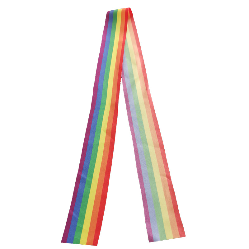 Lesbian Adjustable Size LGBT Colorful Custom Printed Promotional Wristbands Gift Ribbons