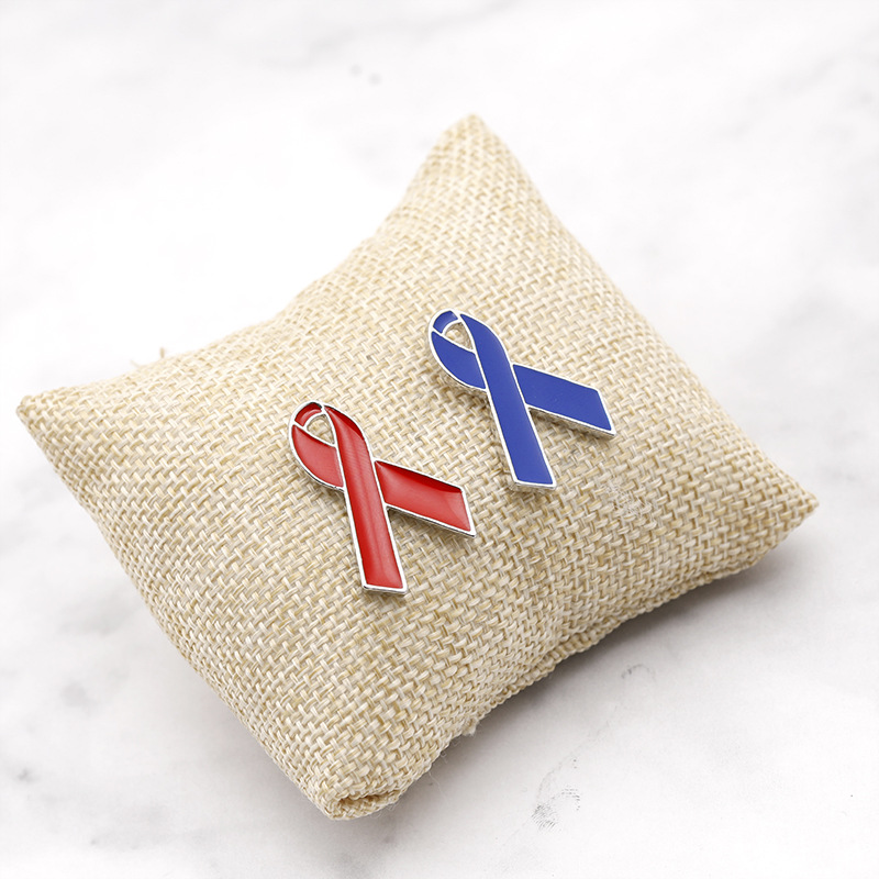 Wholesale Nonprofit Cancer Awareness Metal Ribbon Promotional Customizable Lapel Pin