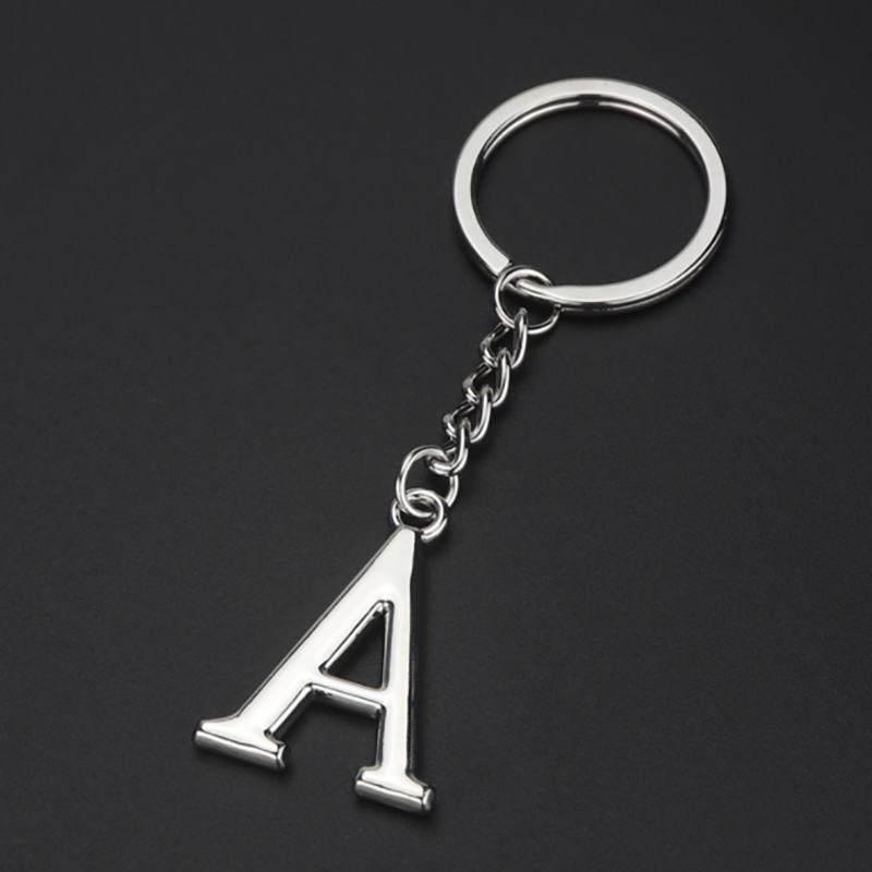 26 Letters Custom LOGO Metal Bag Hanging Decoration Gift Keychain