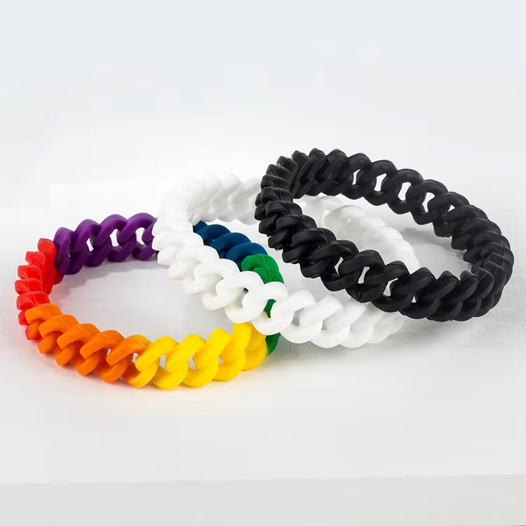 Rainbow Festival LGBT Colorful Custom Personalised Promotional Silicone Wristbands