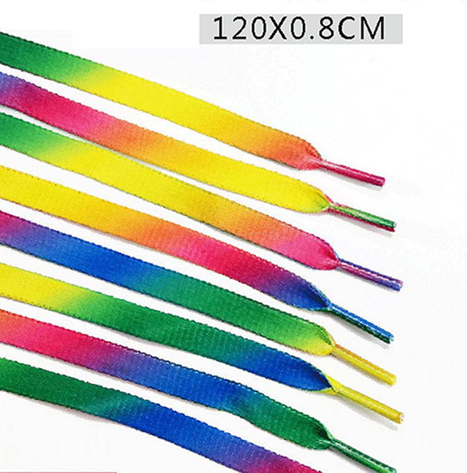 Colorful LGBT rainbow Promotion Gift Durable Custom Sneaker Rope Shoelaces