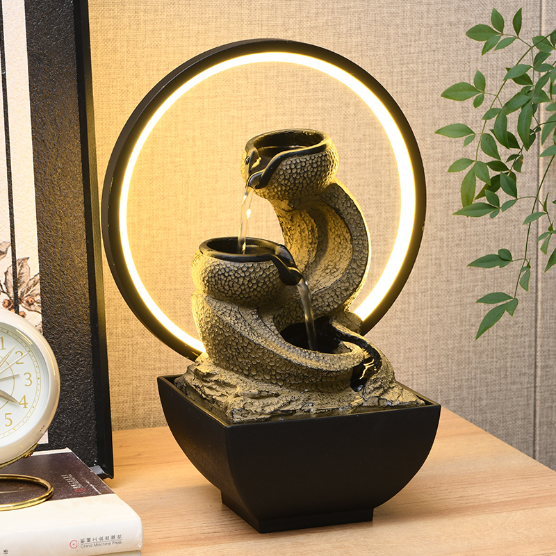 Fengshui Decoration Indoor Resin Natural Tabletop Water Fountain for Office Home&bedroom