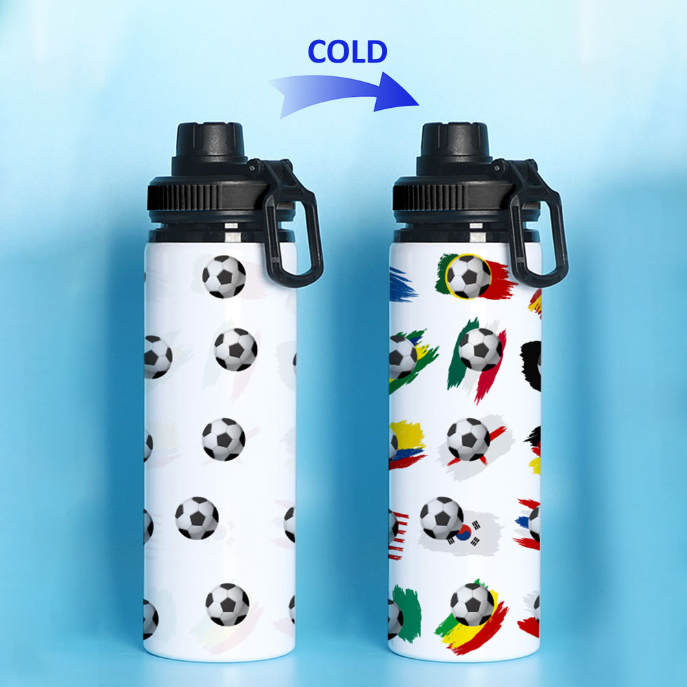 Cold Discoloration Outdoor Sports logo Promotional Aluminum Water Bottle