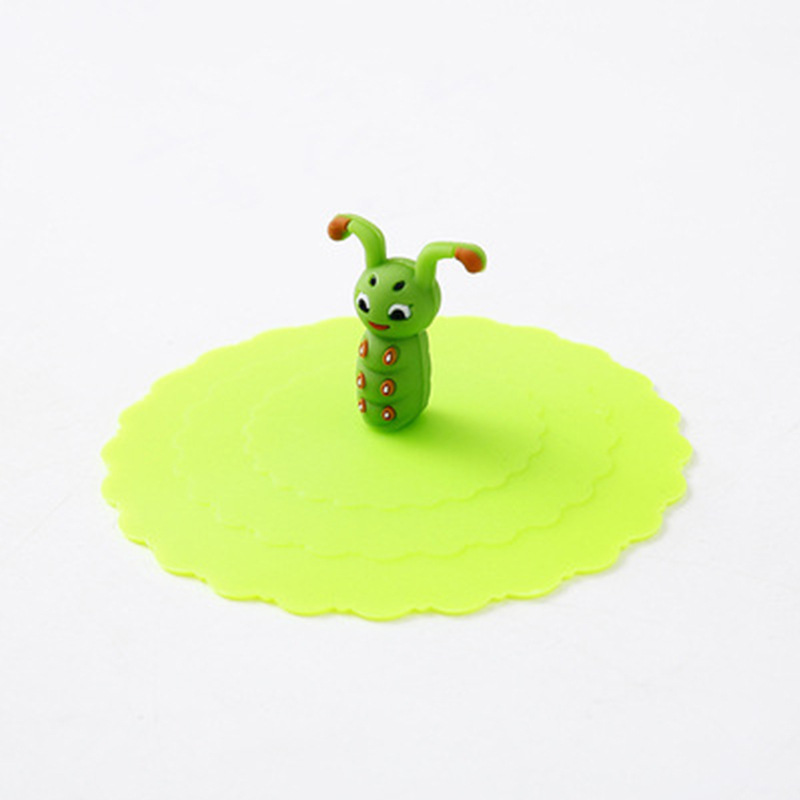 Creative Rabbit Ears Food Grade Silicone Dust and Leak Proof Ceramic Mug Accessories Universal Cartoon Rabbit Round Cup Lid