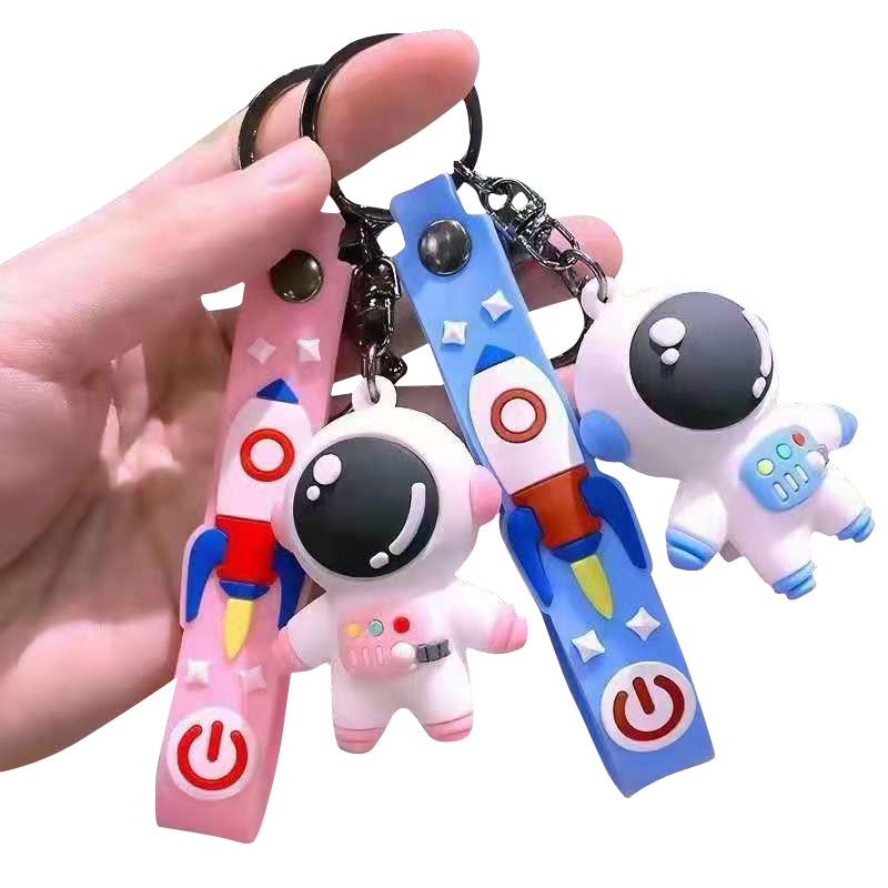 2024 3d Astronaut Cartoon Promotional Gift Custom Soft PVC Rubber Keychain