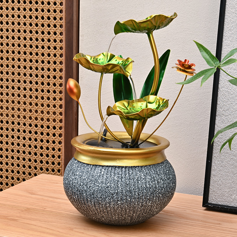 Wholesale Mini Indoor Metal Natural Rocks Tabletop Water Fountain for Office Home&bedroom