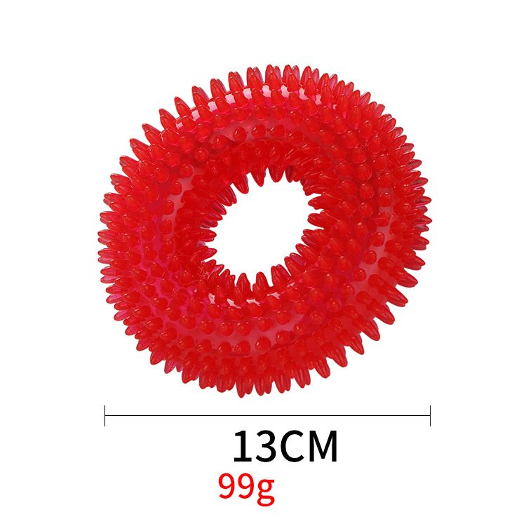 Wholesale High Quality TPR Teething Resistance and Bite Resistance Training Thorn Ring Dog Pet Toys