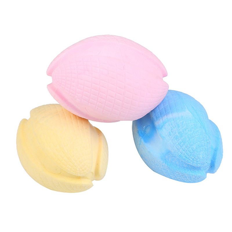 Hot New Design TPR Solid Football Shape Bite Resistant Foam Ellipsoid Pet Toy Rugby Ball Shape Dog Toy