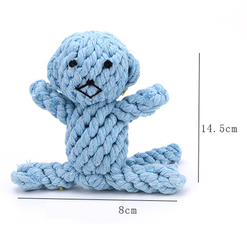 Eco Friendly Cotton Cute Dog Toys Pet Accessories Tooth Cleaning Rope Knot Animal Pet Chew Toys
