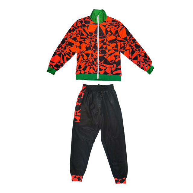 Fashion Promotional Sports Wearing Customized logo Sports Suits Trousers Trucker Jacket Unisex