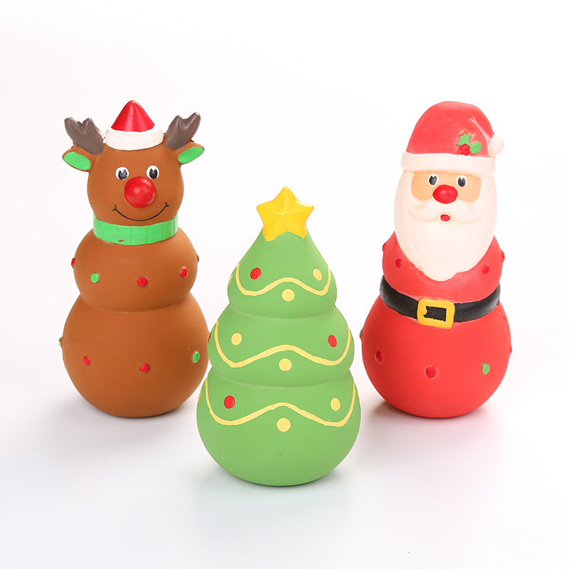 Wholesale Pet Supplies Puppy Toy Dog Accessories Christmas Latex Dog Toy for Pet Playing