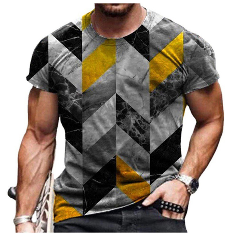 Wholesale Retro Casual Engine Oil Print T Shirt Print on Demand Red Crewneck T Shirt for Men Custom Short Sleeve Men T Shirt