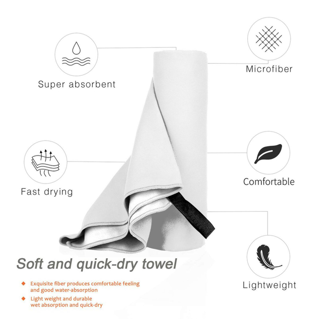 Soft white cool sports towel 