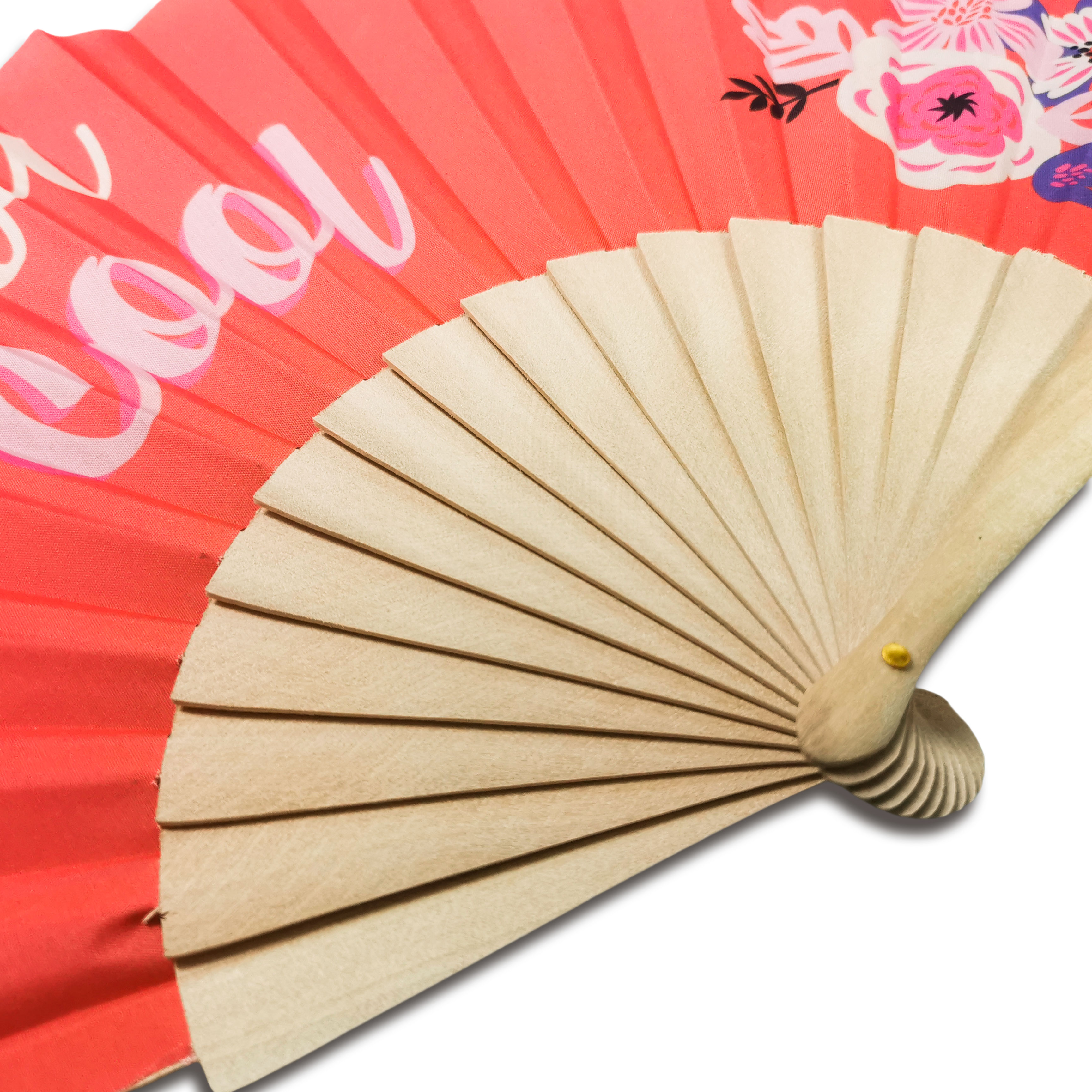 Chinese Style Promotional Merchandising Custom Print Decoration Wooden Hand Fans