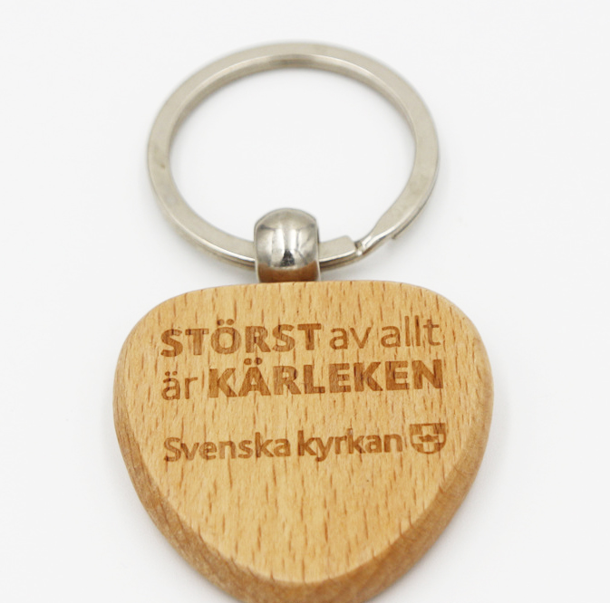Personalization Engraving Key DIY Pattern Print Promotional Pendant Wooden Keychains