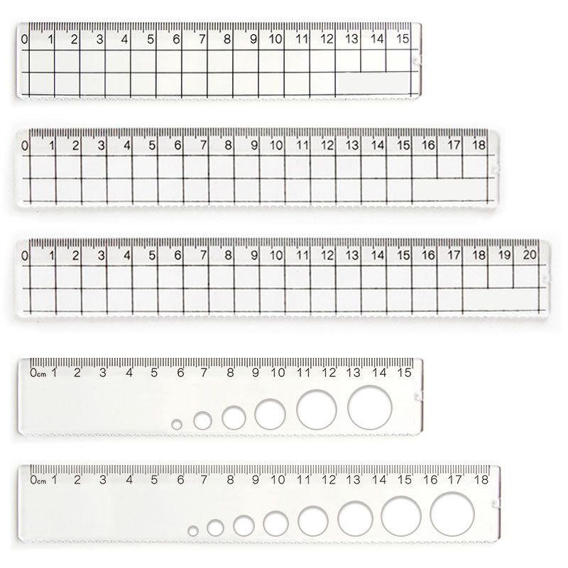 Wholesale Stationery Students Measuring Tools Supplies Promotional Transparent Plastic l Shaped Ruler Bookmark for School