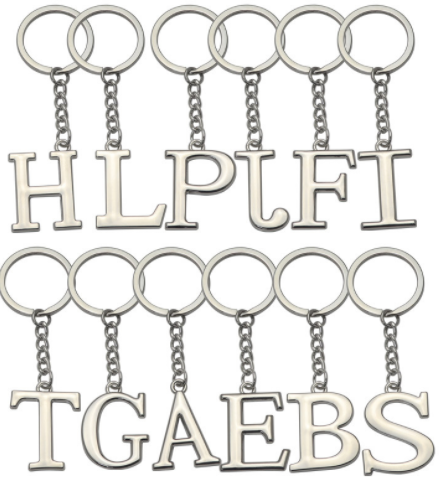 26 Letters Custom LOGO Metal Bag Hanging Decoration Gift Keychain