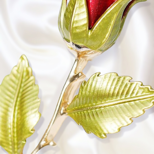 Luxury Trendy Corsage Decoration Promotional Fashion Accessories Customizable Rose Metal Brooch Pin