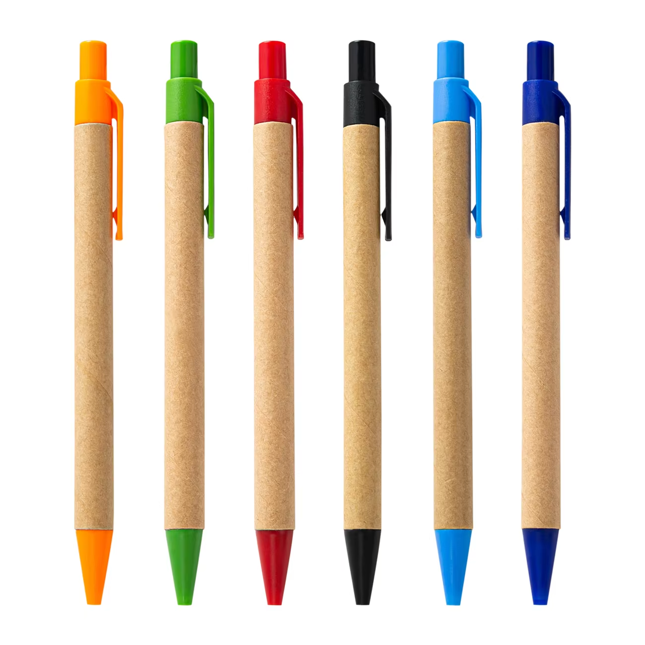 Promotional Eco Friendly Kraft Paper Ballpoint Pen Cheap Custom Logo Recycled