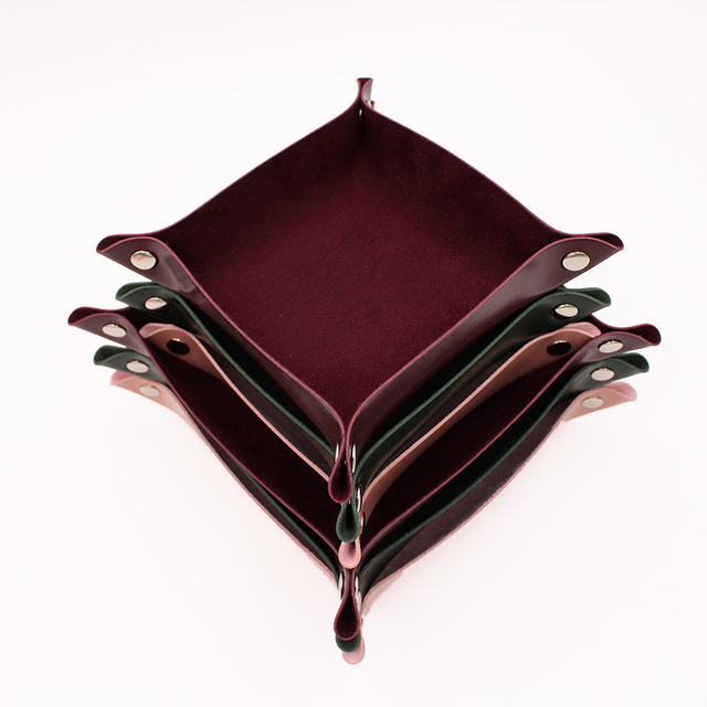 PU Leather Storage Promotional Business Gifts Office Organizer Trays