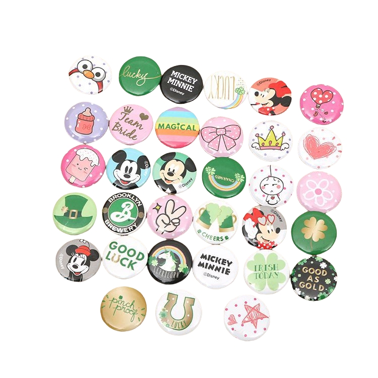 Cartoon Cute Decoration Promotional Metal Craft Customizable Round Tinplate Badge