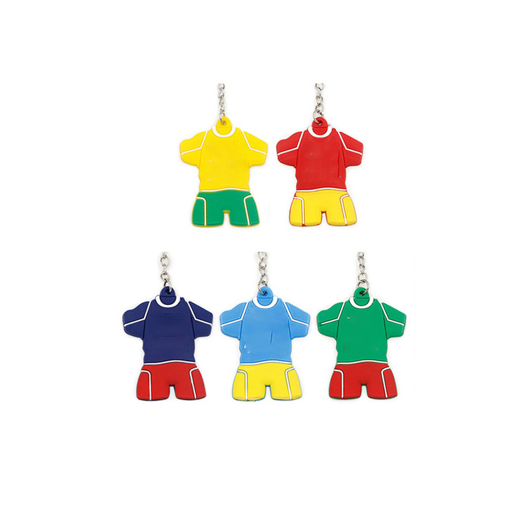 Football Soccer Fans Team Club Promotional Sports Gift Custom Soft PVC Rubber Keychain