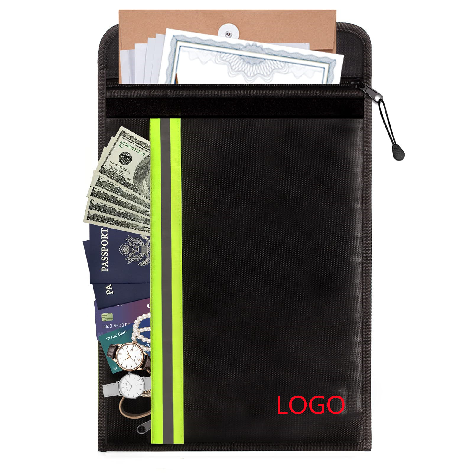 Premium Fire Proof Document Bag Fireproof Safe Bag Factory Custom High-quality Waterproof Money Bag